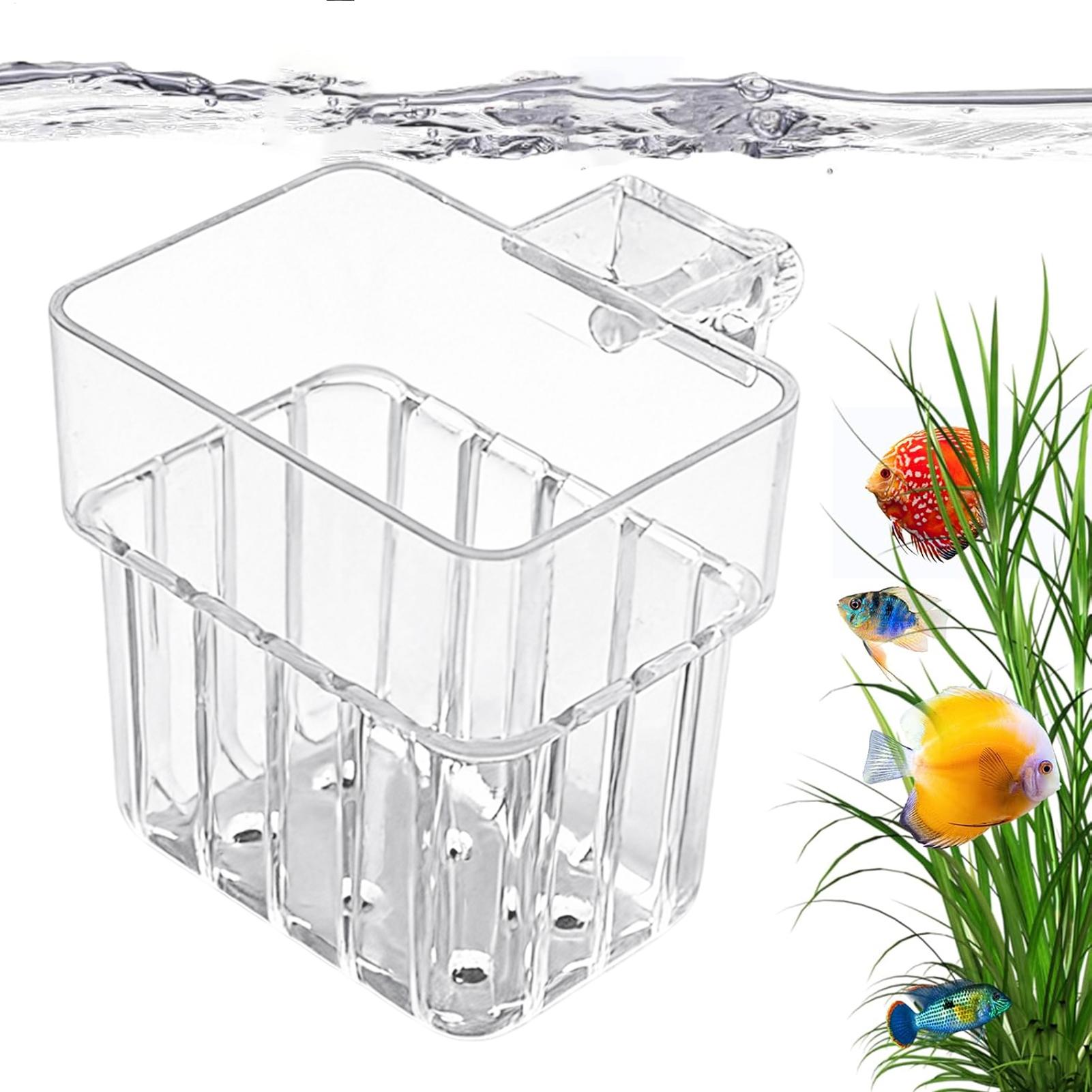 Plant Aquarium Pot - Vaso Trasparente Appendibile per Piante Acquatiche,